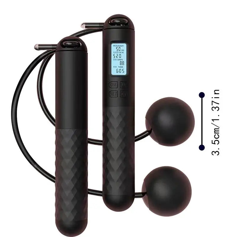 Cordless Weighted Jump Rope for Fitness Training Anti-Slip Smart Counting Jumping Rope Ropeless Skipping Rope with Counter